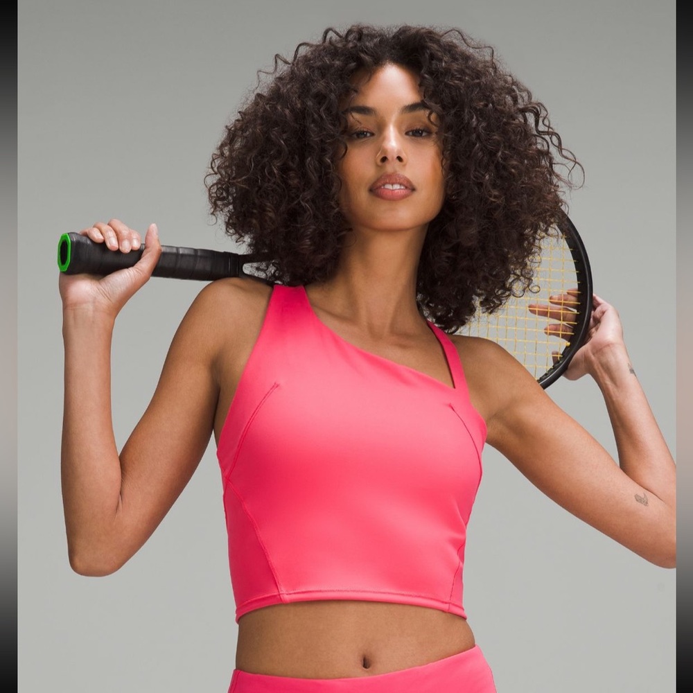 New with tags Lululemon Everlux Asymmetrical Tennis Tank Top , Hot pink, size 10